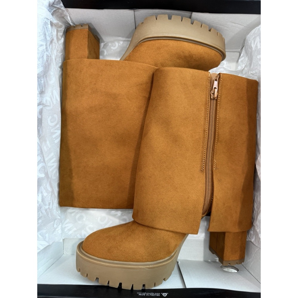 I.N.C. International Concepts Acelina Fold-Over Cuffed Booties 8 Y2K 70s